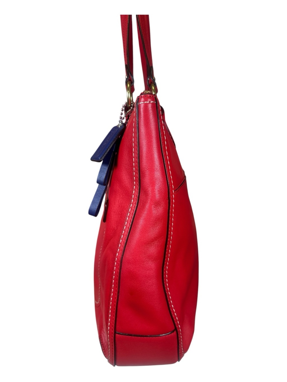 Coach Poppy Hallie Leather Tote - Picture 4 of 16